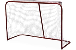 NORDIC PROSTORE ProSport Ice Hockey Goal – 183 cm x 122 cm x 39 cm (superiore) / 76 cm (ottom) – Rosso