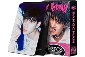 YUTO Stray Kids Bang Chan Photo Cards, 92 Pieces, Stray Kids Bang Chan Album, Photo Cards, KPOP Gift, Lomo Cards, Merch, 60 Pieces Kpop Bang Chan Lomo Cards and 32 Pieces Stray Kids Bang Chan Stickers