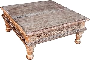 ‎GURU SHOP GURU SHOP Kleiner Tisch, Blumenbank, Kaffeetisch, Beistelltisch, Couchtisch - Modell 4, 18x43x43 cm