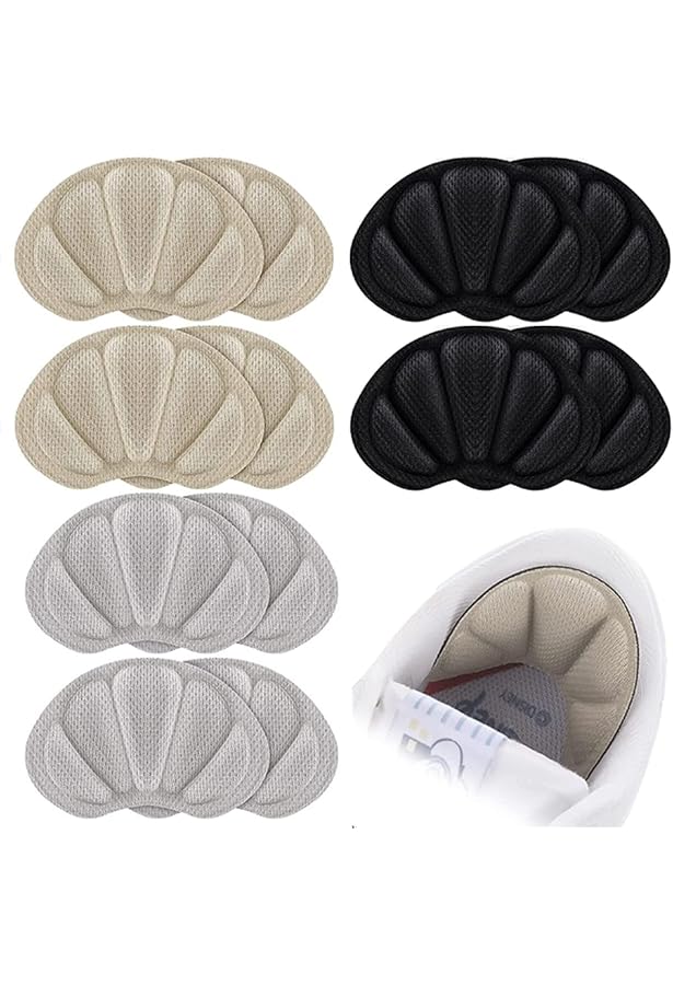 Lot De 4 Paires D'inserts Réglables Pour Chaussures - Remplisseurs D'orteils Et Talonnettes Adhésifs Réutilisables - Pour Un Meilleur Ajustement