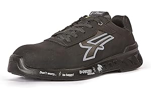 U POWER U-Power RV20024 Linea RED LEVE Modelo BEN Zapatos de Seguridad Resistentes Al Agua, S3 SRC CI ESD, Negro, 42 Tamaño