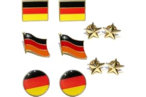 EURHOUSE 10pcs Deutschland Flagge Pin Anstecknadel Flaggenpin klein Flaggen Button Pins Germany Badges