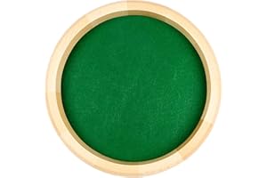 DELALO Runder Würfelteller aus Holz und Filz, Durchmesser 30 cm, Höhe 3,5 cm