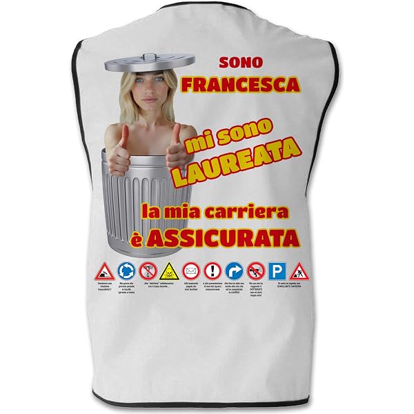 T-Shirt Laureato Con Scritta Simpatica – Gadget Per Festa Di Laurea (Taglia M)