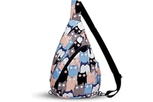 HUA ANGEL Sac de Poitrine Femme Homme Ultra Leger Sac à Dos Crossbody ave Bandoulière Convertible & Plusieurs Poches pour Sport Week-end Voyage Travail Randonnée Pickleball Piscine Plage