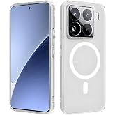 Ehr. Xioami Mi 15 Pro Uyumlu Kamera Korumalı Magsafe Wireless Şarj &Ouml;zellikli Sert Sararmaz Kristal Şeffaf Kılıf (Şeffaf, Xioa