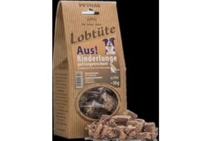 Petman Lobtüte - Dry BARF, Leckerli, Belohnung, Naturkausnack (Petman Lobtüte AUS! Rinderlunge, 50g)