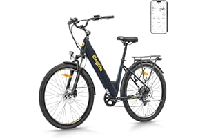 Eleglide T2 Vélo Électrique Adulte 100KM, Moteur 250W, Freins Hydrauliques, Batterie 486Wh, E-Bike Urbain pour Homme Femme, 27.5" Vélo de Ville,VTC