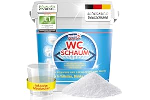 SAUBER MEISTER WC Reiniger Schaum - Kraftvoller Kalkentferner & Urinsteinlöser - WC Pulver Zauberschaum bekannt aus dem TV - Idealer Kloreiniger ((NEU) 1kg)