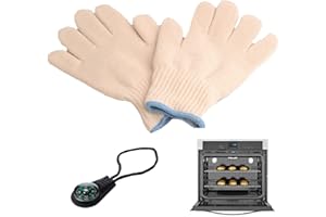 HK Online High Heat Protection OVEN GLOVES -Cooking Gloves, Pot Holder, Keep Skin Cool, Kitchen, Restaurant, Cafe, Cooking, Baking & BBQ Gloves