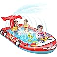 AM ANNA Blow Up Pools for Kids, Inflatable Kiddie Swimming Pool, Backyard Lawn Sprinkler for Boys and Girls Summer Water Fun Outdoor Water Play Toys for Toddlers and Kids Sprinkler Pool (Fire Truck)