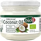 BIOASIA Bio Kokosöl, kaltgepresst, naturbelassen ohne Zusatzstoffe, veganes Fett zum Kochen, Braten und Backen, auch als Natu