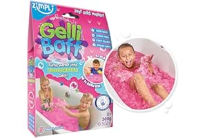 Zimpli Kids Gelli Baff Pink, 1 baño o 6 usos de Juego, Convierte mágicamente el Agua en una Sustancia Viscosa Gruesa y Colorida, Juguetes de bañera para niños, Juguete sensorial y desordenado, Regalo