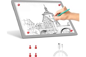 ELICE A4 Wireless Battery Powered Light Pad,Tracing Pad Light Box Dimmable Brightness Rechargeable Light Board for Artists Drawing Sketching Animation Stencilling X-ray Viewing（Grey）