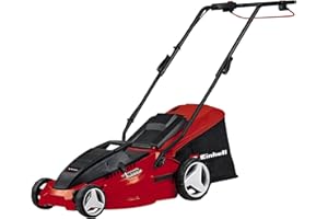 Einhell Tondeuse à Gazon électrique GC-EM 1500/36 (Puissant Moteur à Charbon 1 500 W, Largeur de Coupe 36 cm, bac collecteur 38 L, pour des Surfaces de 600 m², Hauteur de Coupe de 25 à 65 mm)