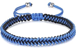 JENDEAR SHINE Bracelet en Corde Tressée Femmes Hommes, Filles Garçons Anniversaire Amitié Couple Cadeaux Bijoux Faits à la Main Corde Noire Corde Rouge