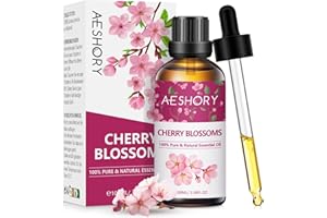 AESHORY Cherry Blossom Essential Oil 100ml, Pure Natural Cherry Blossom Fragrance Oil for Diffuser, Aromatherapy, Sleep, Relaxation, Skin Care, Perfume & Candle Making