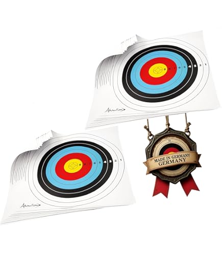 Lot De 10 Cibles Papier Pour Tir à L'arc Et Airsoft - Format 60x60 Cm, Pour Entraînement Et Pratique De Chasse