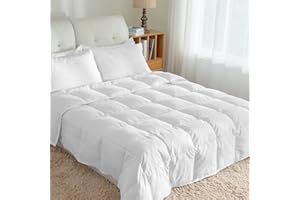 Threads For Bed 10.5 tog King Size Down & Feather Duvet, 100% Cotton Down Proof Fabric, Machine Washable with Premium Box-Stitch Design