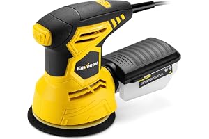 Enventor 125 mm excenterslipmaskin, 300 W slipmaskin 6 000–13 000 varv/min, 6 hastigheter, multislipmaskin med sugning och da