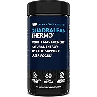 RSP Nutrition QuadraLean Thermogenic Fat Burner, Metabolism Energy and Focus Booster - 180 Capsules