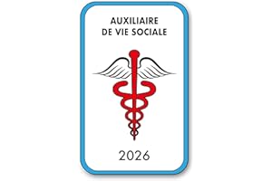 SIGNAL SAFETY Autocollant Sticker - Vignette Caducée 2026 pour Pare Brise en Vitrophanie - V4 Auxiliaire de Vie Sociale