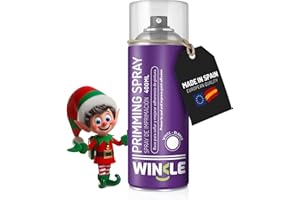 WINKLE FEED YOUR PRINTER WINKLE Imprimación Spray Blanco Mate 400ml Impresión 3D, Imprimación para Metal, Madera y Plásticos PLA, ABS y PETG, Resinas y PVC, Pintura para Plástico Acrílica, Secado Rápido y Alta Adherencia