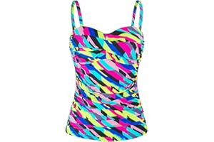 Ocean Blues Women's Twist Bandeau Swimsuit Top Ruched Tummy Control Tankini Top Only