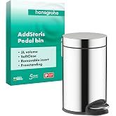hansgrohe AddStoris pedal bin, bathroom, chrome, 3 l