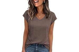 Cuptacc Toppar för kvinnor V-hals T-shirts för kvinnor Storbritannien vardaglig damer sommar toppar basic kortärmad skjorta d