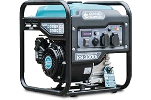 K&S KÖNNER&SÖHNEN Könner & Söhnen KS 3300i petrol inverter generator. Max. power 3300 W, 2xSchuko 230 V, LED display, copper winding, overload and short circuit protection, EURO V