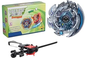 Netoke Toupie Bey Burst Turbo 4D Combinaison, Set avec Lanceur De Jeu Metal Fusion, Jouets Classiques Enfants Cadeau, Modèle: B-176