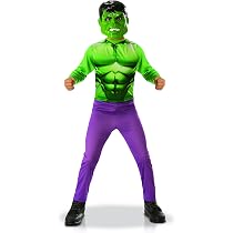Rubies Costume Hulk per Ragazzi, Tuta Stampata e Maschera con Capelli, Marvel Ufficiale, Green Collection Costumi Sostenibili per Halloween, Natale, Carnevale e Compleanni Rubies Costume Hulk per Ragazzi, Tuta Stampata e Maschera con Capelli, Marvel Ufficiale, Green Collection Costumi Sostenibili per Halloween, Natale, Carnevale e Compleanni