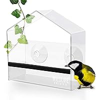 Fenster Vogelfutterhaus - Transparent Mit 4 Saugnäpfen 24,3cm