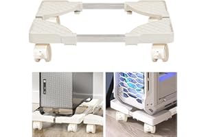 SPORWAY Soporte para CPU para PC, Tamaño Ajustable Soporte Soporte para CPU, Soporte para PC Móvil con Ruedas Giratorias con Bloqueo, Carro de CPU Debajo del Escritorio (Blanco)
