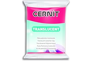 Cernit Transluzent Lehm 56g, rubinrot, 7 x 5.5 x 1.5 cm