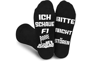 Gemtte Skarpety do samochodów wyścigowych, rozm. 37-46 F1, zabawne skarpety z sentencją, "Bitte nicht stören" - Ich schaue F1, F1 Merch dla fanów sportów wyścigowych, na urodziny, Boże Narodzenie