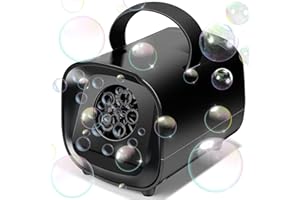 OLEKE Máquina de Burbujas de Jabón 720 ml Maquina de Burbujas Profesional con 2 Modos de Velocidad Portátil para Niños Boda Cumpleaños Fiesta de Navidad Máquina de Burbujas
