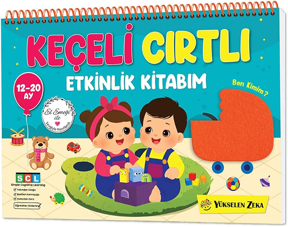 Yükselen Zeka 12-20 Ay İlk Cırt Cırtlı Keçeli Etkinlik Kitabım