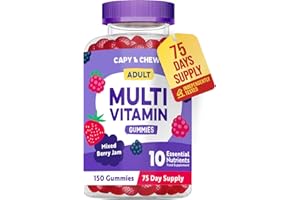 CAPYCHEWS Multivitamin Gummies for Adults – 150 Gummies - 2.5 Month Supply - Advanced 10 Essential Vitamin Complex - Immune & Energy Support - Chewable Multivitamins for Men & Women - Mixed Berry Jam Flavour
