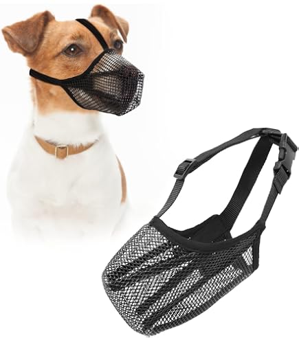 Weicher Netz-Maulkorb Für Hunde – Atmungsaktiv, Verstellbar, Für Kleine Bis Große Rassen, Zum Beißen, Kauen & Pflegen