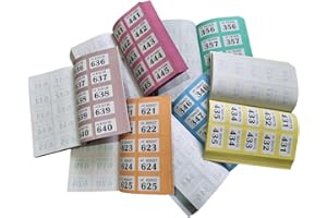 Bestus Accessories PACK OF 4 BOOKS - 1-800 Cloakroom and Raffle Tickets Tombola Draw Numbered Charity Events Prize Draw Lucky Draw