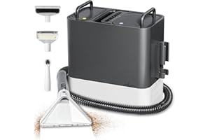 CLEANWISE Carpet Cleaner with Steam/Hot/Cold Water, 17000PA Strong Suction Wet & Vacuum Cleaner, Built-in Water Tank, 3 Brushes, Lift The Toughest Stains with Steam Technology for Carpet, Pet Stains, Sofa, Car