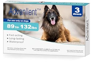 ADVANLLENT Natural Spot on Flea and Tick Treatment for Dogs, Flea and Tick Prevention for Dogs, Dog Flea Treatment, Fast Acting & Waterproof, 3 Pipettes