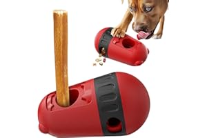 Lrocotanc Snackball Hund – Futterball für Hunde mit Snackstab-Halterung – Leckerli-Spender für kleine, mittlere und große Hunde – Fördert gesunde Essgewohnheiten (Rot)