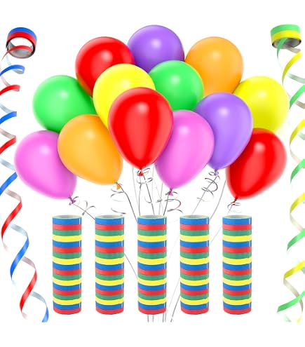 Nico Europe Party Streamer Bunt – 18 Luftschlangenbälle Mit Je über 5 M Länge