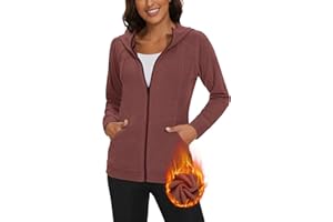 Soneven Laufjacke Damen Leichte Sportjacke Damen mit Kapuze Sweatjacke Kapuzenjacke Trainingsjacke für Herbst Winter Übergang