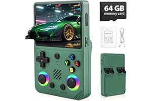 Colourbing RG36 PRO Retro Video Game Console - Support 30000+ Classic Video Games,3.5-Inch Screen,3000mAh Battery,Linux OS, Portable Game Console for Travel-Birthday Gift for Teens,Boy Friends(Green)