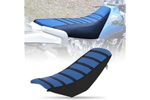 JFG RACING Housse de Selle Moto,Bleu Housse de Selle Souple en Caoutchouc Universel Moto Gripper Souple Couverture Siège Moto pour Dirt Bike Pit Bike Enduro Motocross