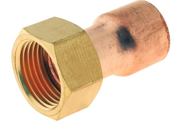 SOMATHERM FOR YOU, Raccord cuivre droit à souder Ø14 avec écrou tournant 12/17 - Sachet de 2 pièces - Idéal pour plomberie, réseaux d'eau sanitaire et chauffage
